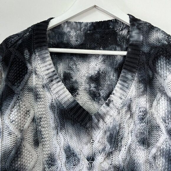 Anthropologie Pilcro Joni Tie Dye Cable Knit Hi Low Sweater - Picture 4 of 7